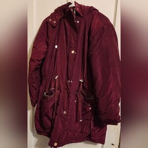Time And Tru Maroon Color Winter Jacket Size Large (12-14)